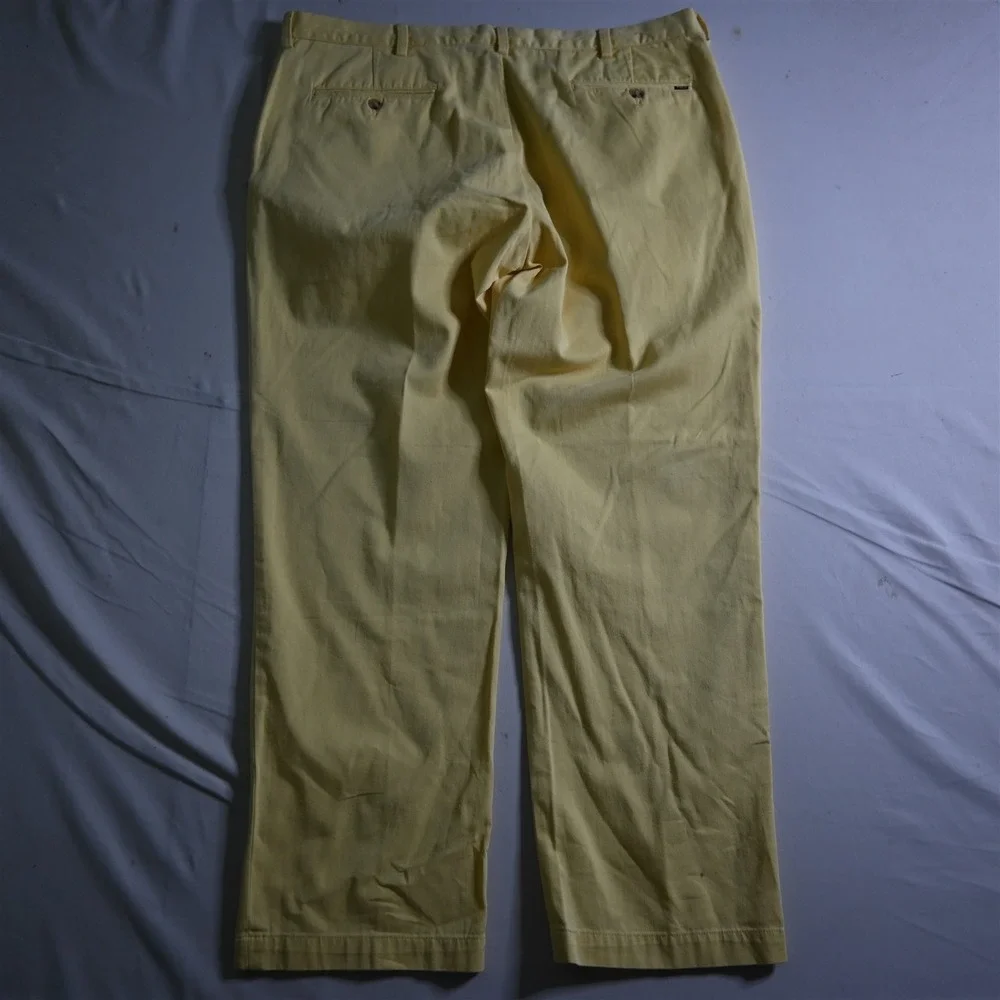 Polo Ralph Lauren 38x30 Yellow 100% Cotton Recent Classic Fit Mens Chino Pants